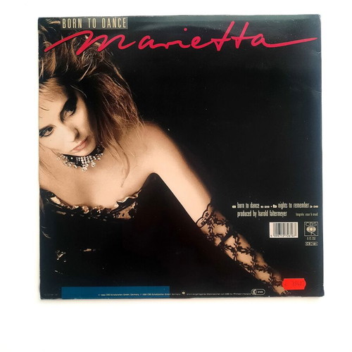 Marietta Born To Dance 12" Maxi-Single vinyl like new, synth-pop