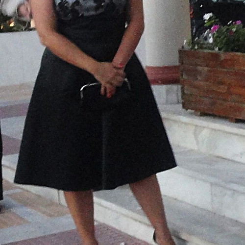 Lena Katsanidou Tailor Made Cocktail Dress like new, lace and satin