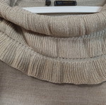 Beige sweater with gold glitter details like new, size 52/54