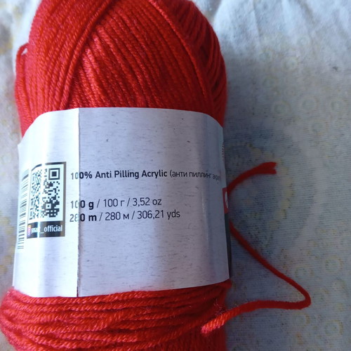 YarnArt Adore acrylic yarn No. 371 orange-red new