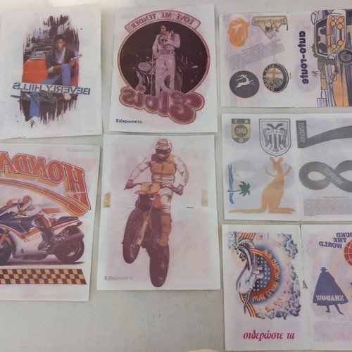 Sidertypa magazine scraps used, lot of 34 double and 40 single pages from 1980s