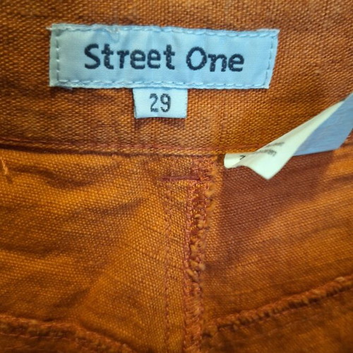 Street One linen terracotta cotton shorts like new