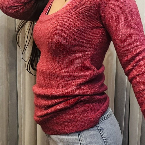 Zara knitted sweater used, pink, size S