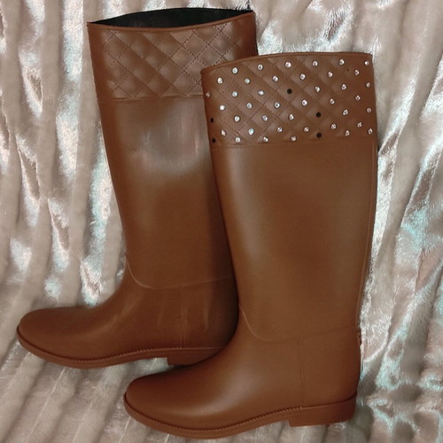 Brown galoshes new, knee-length, size 39