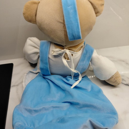 Vintage teddy bear pajama holder hanging organizer