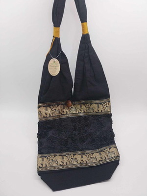 Vintage bag from Thailand new, handmade, black shoulder bag