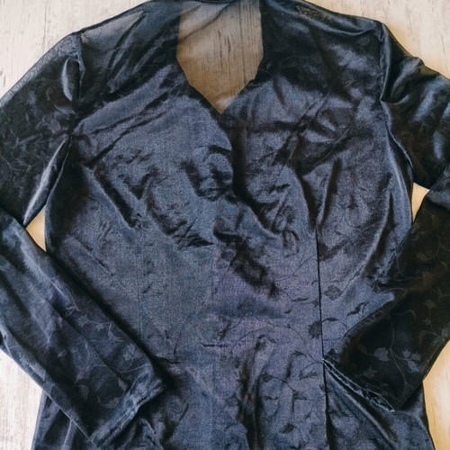 Black sheer shirt like new, delicate style