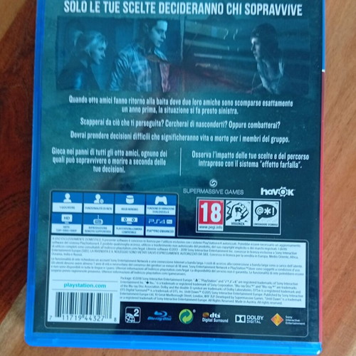 Until Dawn PS4 game used, Sony PlayStation 4