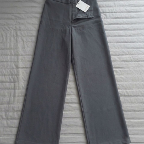 Wide leg gray anthracite pants new with tags, size S