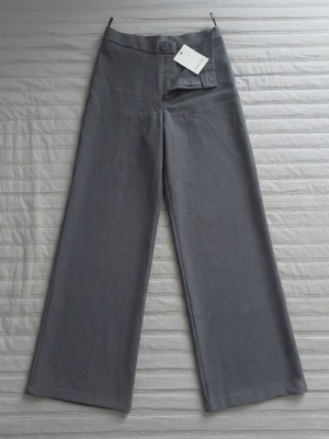 Wide leg gray anthracite pants new with tags, size S