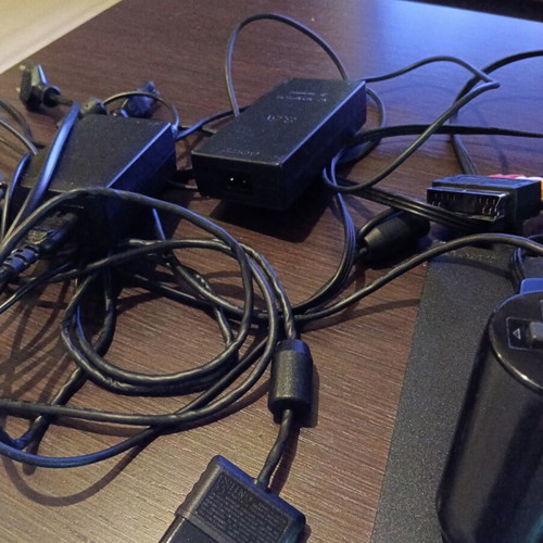 Sony PlayStation 2 console with memory card and remote
