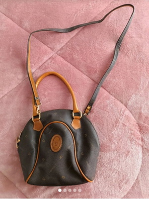 Vintage Italian crossbody bag like new, brown and beige