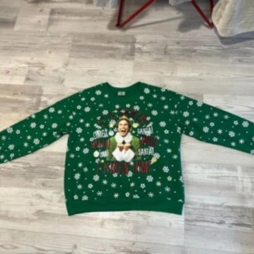 Elf Movie Christmas Sweatshirt XXL like new, green