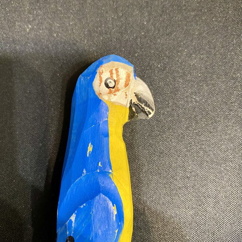 Handmade Wooden Pen Holder Parrot Ara new