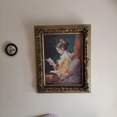Embroidered textile paintings set of 2, like new