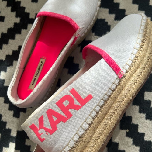 Karl Lagerfeld espadrilles like new, white, size 38