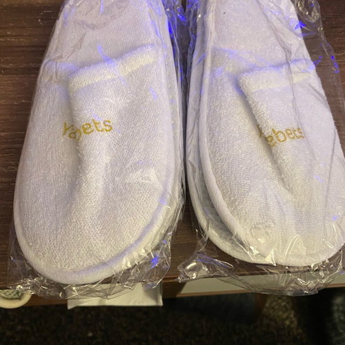 Children's slippers sealed, 2 pairs, white, new