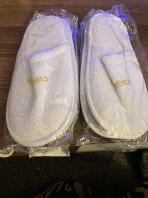 Children's slippers sealed, 2 pairs, white, new