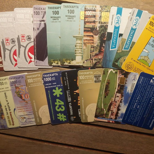 Pack of 19 authentic used OTE and Telestet phone cards