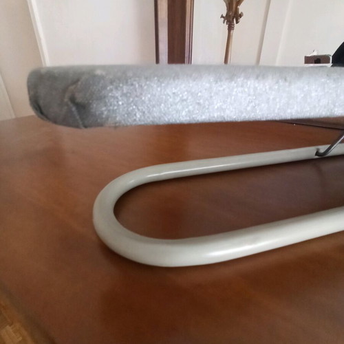 Sleeve ironing board like new, foldable metal with soft gray cover