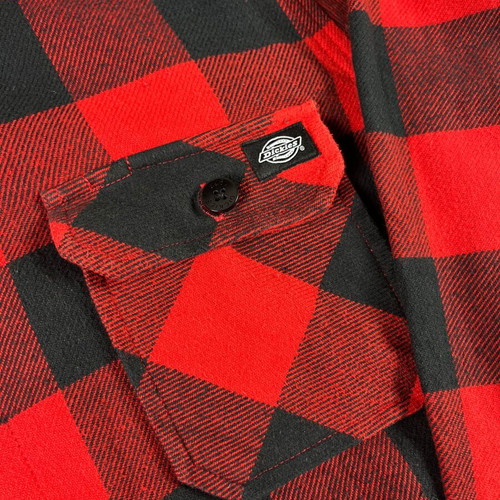Dickies New Sacramento Flannel Shirt like new, size L, red and black