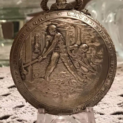 NROHDLAW pocket watch used, historic 1890-1900 with roskopf mechanism