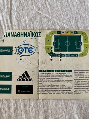 Εισιτήριο αγώνα Παναθηναϊκός Πόρτο 2003 μεταχειρισμένο