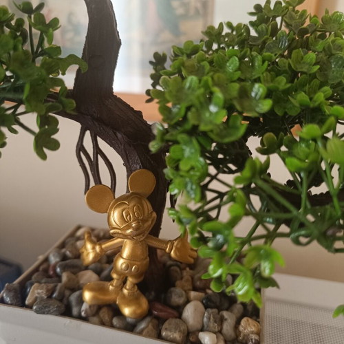 Disney Mickey Mouse gold figurine new, Topolino collectible