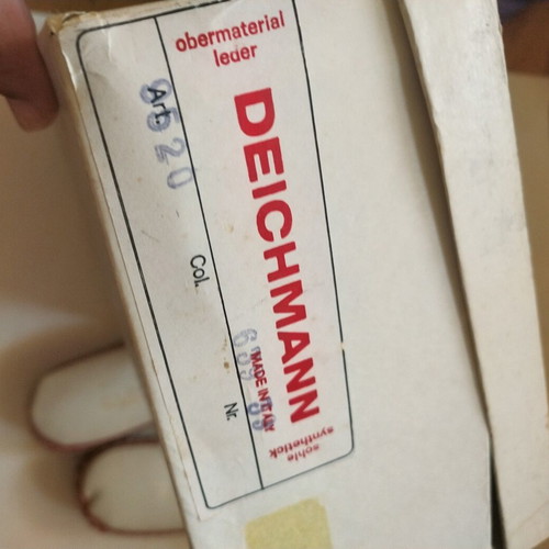 Deichmann vintage women's slippers 80s-90s, red, made in Italy