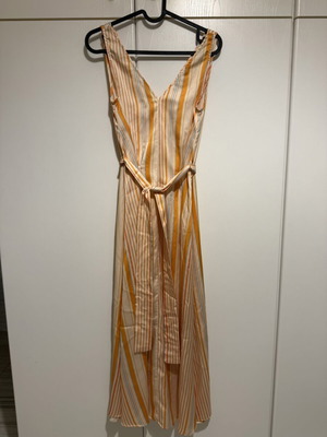 Sateen dress Mango like new, beige and yellow, size S