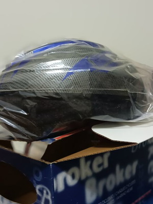 Broker Soffatti bicycle helmet, size 55-60 cm, blue with black and silver details
