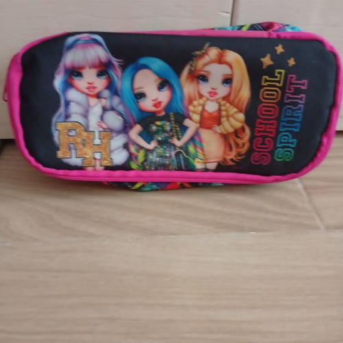 Abacus, pencil case and pen holder set used