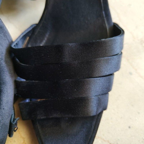 Pedro Garcia satin women's dance sandals like new, size 39, black