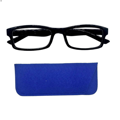 Presbyopia glasses new +3.00 with gift fabric case black