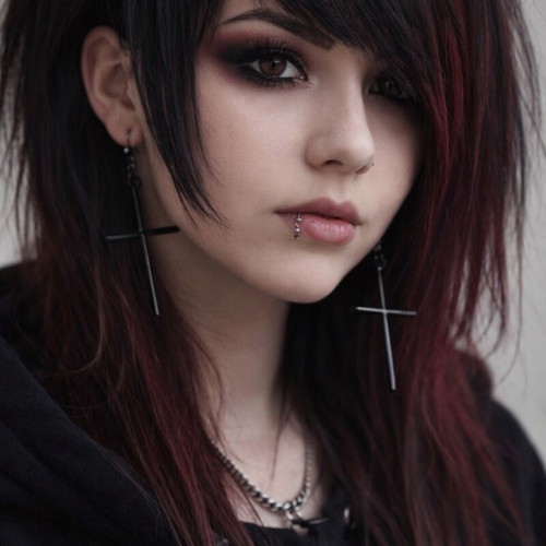 Black cross drop earrings like new, minimal design