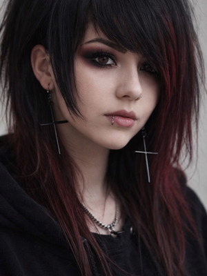 Black cross drop earrings like new, minimal design