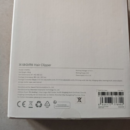 Xiaomi hair clipper like new with 5 length settings and 180 min battery