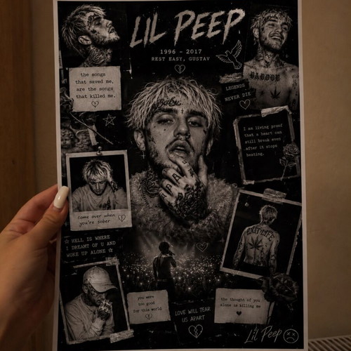 Lil Peep Poster A4 Hard Shiny Paper New