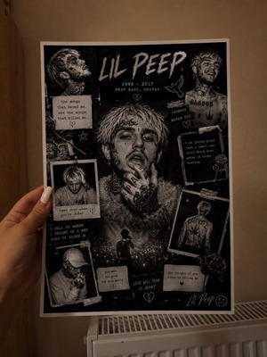 Lil Peep Poster A4 Hard Shiny Paper New