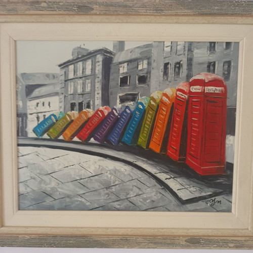 Oil painting on canvas used, 55x44 cm with frame