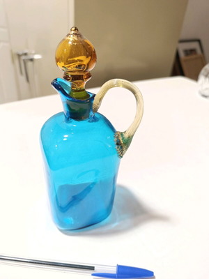 Glass jug new from Italy
