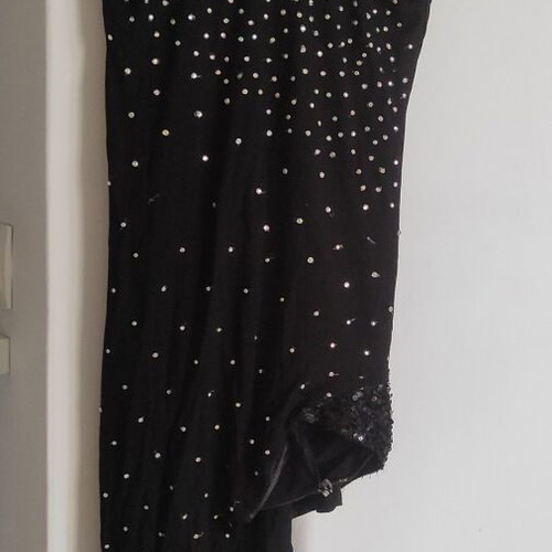 Dress with Swarovski crystals black like new, handmade