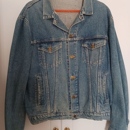 Manstop men's denim jacket size 56 like new, blue