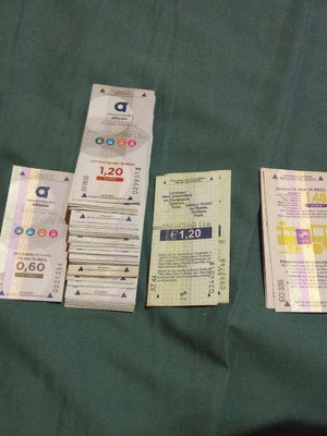 Athens Transport Tickets used, pack of 100