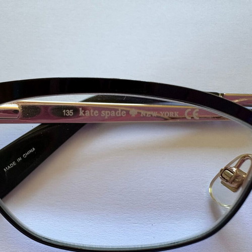 Kate Spade Leticia eyeglasses like new, black and gold