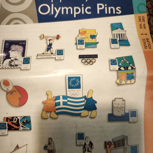 Athens 2004 Olympic lapel pins set of 15, authentic, sealed