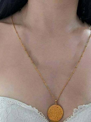 Handmade Faistos Byzantine Necklace with Steel Chain and Pendant