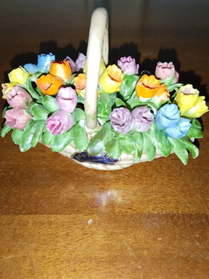 Capodimonte decorative items new, set of 3 vintage pieces