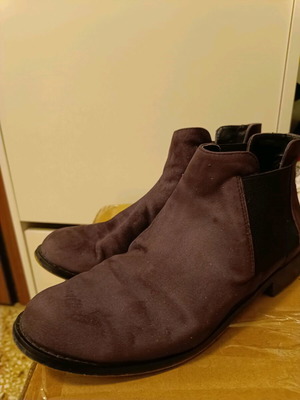 Promod purple ankle boots used, everyday, size 38