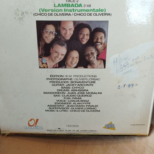 Lambada Kaoma vinyl record used, pop genre